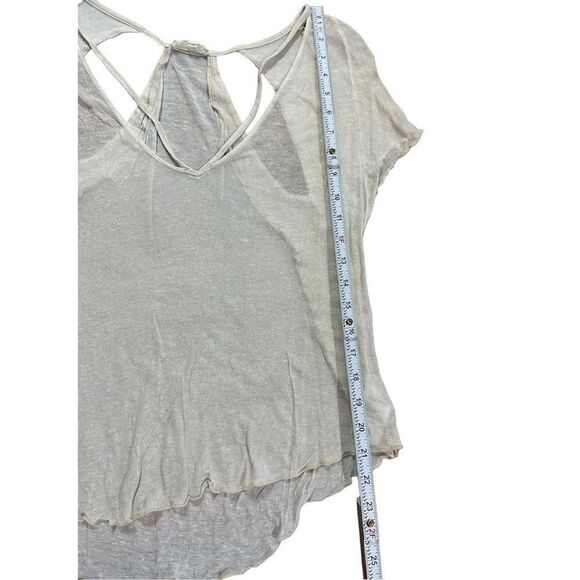 Silence + Noise sheer lightweight ivory shimmer top large - Picture 4 of 7